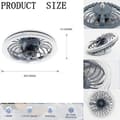 Miniatyrbillede 5 af 5: OBOSOE loftsventilator dæmpbar loftslampe lydløs ventilatorlampe, med fjernbetjening
