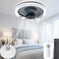 Miniatyrbillede 1 af 6: OBOSOE loftsventilator dæmpbar loftslampe lydløs ventilatorlampe, med fjernbetjening
