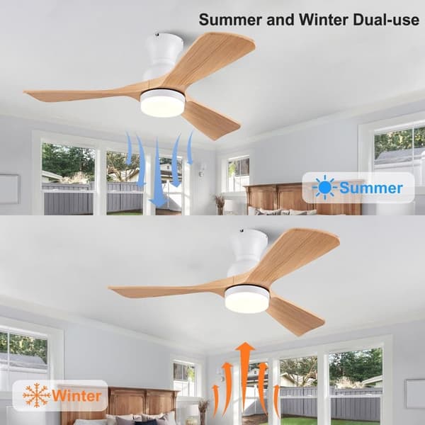 OBOSOE hiljainen kattotuuletin lampulla 76 cm – 28W LED CCT, kaukosäädin, kattotuuletin valaistuksella