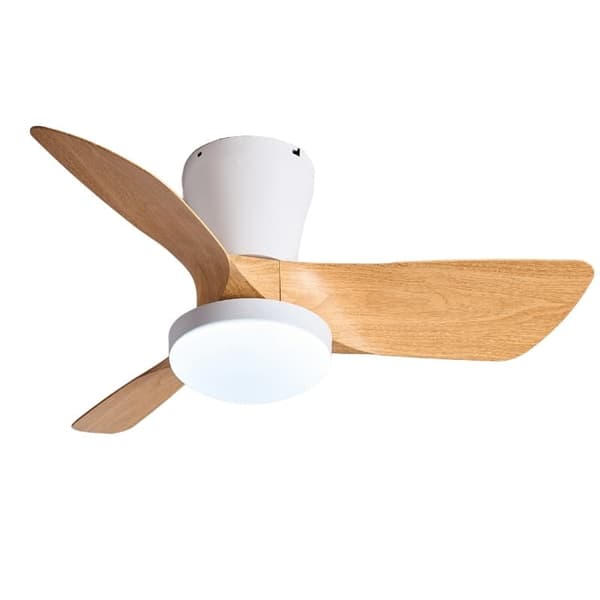 OBOSOE hiljainen kattotuuletin lampulla 76 cm – 28W LED CCT, kaukosäädin, kattotuuletin valaistuksella