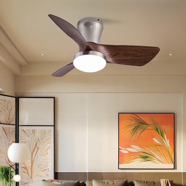 OBOSOE hiljainen kattotuuletin lampulla 76 cm – 28W LED CCT, kaukosäädin, kattotuuletin valaistuksella