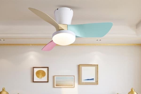 OBOSOE hiljainen kattotuuletin lampulla 76 cm – 28W LED CCT, kaukosäädin, kattotuuletin valaistuksella