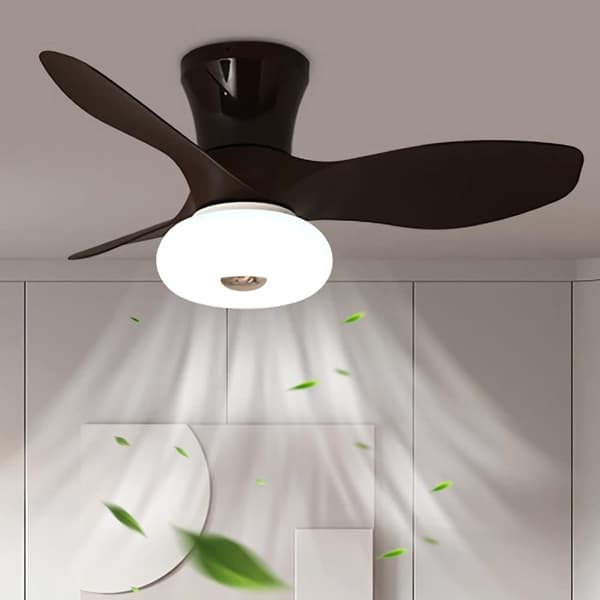 OBOSOE hiljainen kattotuuletin lampulla ja kaukosäätimellä – 80 cm LED-tuuletinlamppu keittiöön ja toimistoon