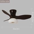 Miniatyrbillede 7 af 7: OBOSOE Silent Loftsventilator med LED-belysning, Dæmpbar Loftslampe med Fjernbetjening, 6 Hastigheder, Vendbar