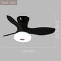 Miniatyrbillede 3 af 7: OBOSOE Silent Loftsventilator med LED-belysning, Dæmpbar Loftslampe med Fjernbetjening, 6 Hastigheder, Vendbar