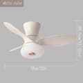 Miniatyrbillede 3 af 8: OBOSOE Silent Loftsventilator med LED-belysning, Dæmpbar Loftslampe med Fjernbetjening, 6 Hastigheder, Vendbar