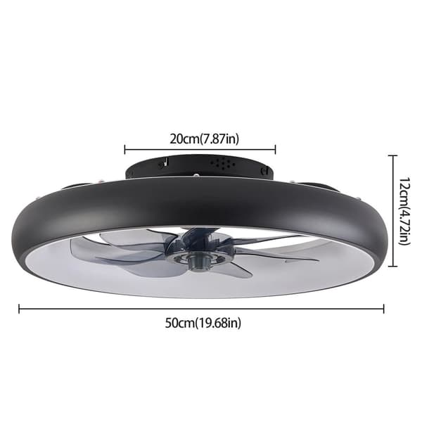 Takfläktlampa, dimbar LED-lampa, fjärrkontroll, modern stil,110-240V, Takfläkt Lampa, 3