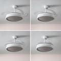 Miniatyrbild 4 av 6: Takfläkt med LED-ljus och 4 utfällbara blad Silteez InnovaGoods Silver 80 W Ø49-104 cm FLÄKT