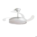 Miniatyrbild 1 av 6: Takfläkt med LED-ljus och 4 utfällbara blad Silteez InnovaGoods Silver 80 W Ø49-104 cm FLÄKT