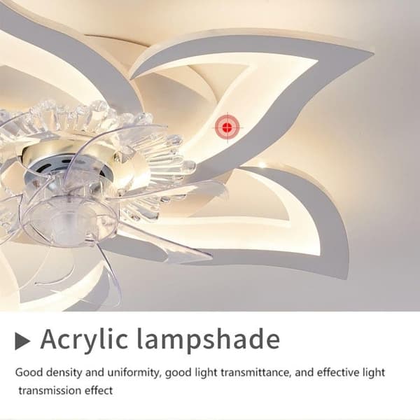 OBOSOE LED-belysning Dimbar taklampa Tyst fläktlampa, med fjärrkontroll