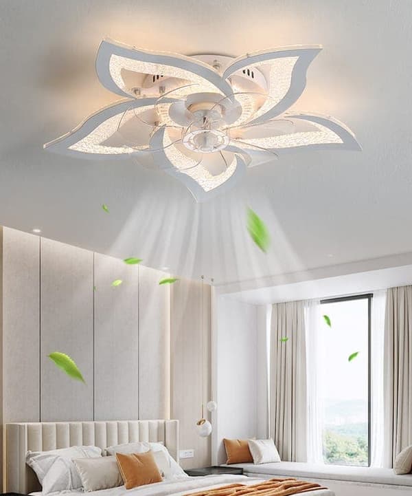 OBOSOE LED-belysning/Takfläktar Dimbar taklampa Tyst fläktlampa, med fjärrkontroll