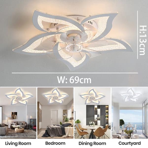 OBOSOE LED-belysning/Takfläktar Dimbar taklampa Tyst fläktlampa, med fjärrkontroll