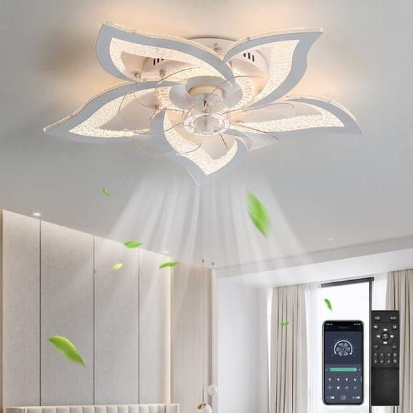OBOSOE LED-belysning/Takfläktar Dimbar taklampa Tyst fläktlampa, med fjärrkontroll