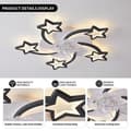 Miniatyrbild 6 av 9: Bomclap Takfläkt 74 cm med LED-belysning & App-styrning – Variabel fläkthastighet + Fjärrkontroll