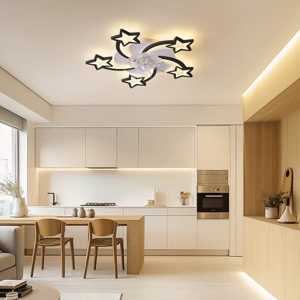 Bomclap Takfläkt 74 cm med LED-belysning & App-styrning – Variabel fläkthastighet + Fjärrkontroll