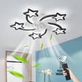 Miniatyrbild 1 av 9: Bomclap Takfläkt 74 cm med LED-belysning & App-styrning – Variabel fläkthastighet + Fjärrkontroll