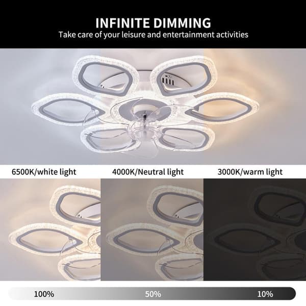 Bomclap Modern Bladlös Inbyggbar Takfläkt 65 cm med LED-belysning - Smart Styrning via App & Fjärrkontroll