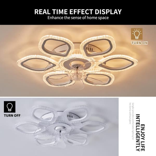 Bomclap Modern Bladlös Inbyggbar Takfläkt 65 cm med LED-belysning - Smart Styrning via App & Fjärrkontroll