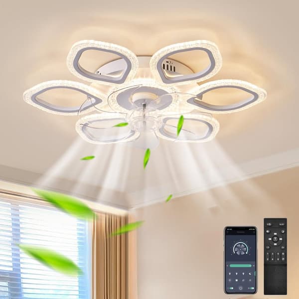 Bomclap Modern Bladlös Inbyggbar Takfläkt 65 cm med LED-belysning - Smart Styrning via App & Fjärrkontroll