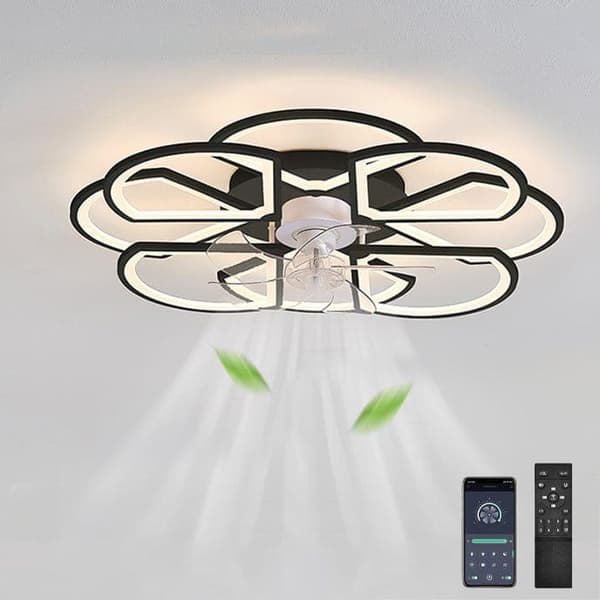 Bomclap Smart Takfläkt 80 cm med Dimmbar LED-lampa - 6 Fläkthastigheter | App & Fjärrkontroll