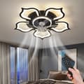 Miniatyrbild 1 av 9: OBOSOE Inbyggd LED-takfläkt 65 cm, fjärrstyrd & appkompatibel – 6 hastigheter, dimbar