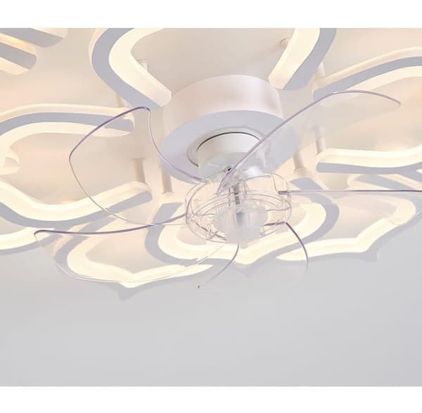 OBOSOE Inbyggd LED-takfläkt 65 cm, fjärrstyrd & appkompatibel – 6 hastigheter, dimbar