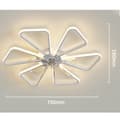 Miniatyrbild 3 av 8: OBOSOE LED-takfläkt 70 cm med fjärrstyrning & app – 6 hastigheter, dimbar