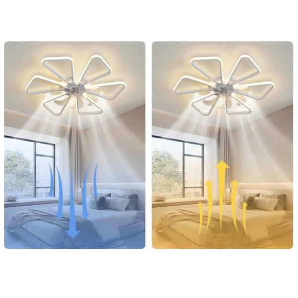 OBOSOE LED-takfläkt 70 cm med fjärrstyrning & app – 6 hastigheter, dimbar