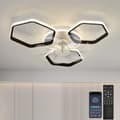 Miniatyrbild 1 av 9: OBOSOE Inbyggd takfläkt 60 cm med LED-plafond – APP & fjärrkontroll, 87 W, dimbar