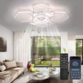 Miniatyrbild 1 av 9: OBOSOE Takfläkt 103 cm med inbyggd LED-belysning – 145 W, 6 hastigheter, dimbar, fjärrkontroll & appstyrning