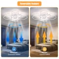 Miniatyrbild 7 av 9: OBOSOE Takfläkt 103 cm med inbyggd LED-belysning – 145 W, 6 hastigheter, dimbar, fjärrkontroll & appstyrning