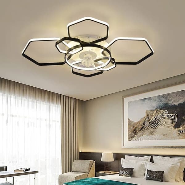 OBOSOE Takfläkt 103 cm med inbyggd LED-belysning – 145 W, 6 hastigheter, dimbar, fjärrkontroll & appstyrning