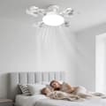 Miniatyrbillede 6 af 7: OBOSOE Loftsventilator med lampe E27, fjernbetjent ventilatorlampe med 3 hastigheder til soveværelse/stue