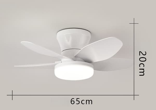OBOSOE Tyst Takfläkt med Lampa, 65/88/100 cm Flush Montering, Takfläkt med Belysning och Fjärrkontroll
