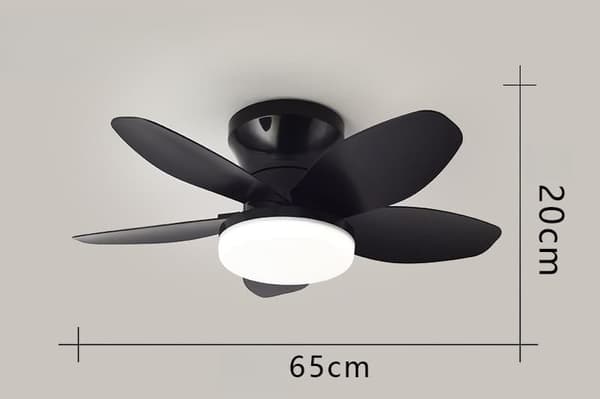 OBOSOE Tyst Takfläkt med Lampa, 65/88/100 cm Flush Montering, Takfläkt med Belysning och Fjärrkontroll