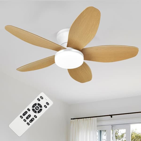 OBOSOE Tyst Takfläkt med Lampa, 65/88/100 cm Flush Montering, Takfläkt med Belysning och Fjärrkontroll