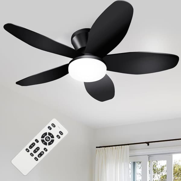 OBOSOE Tyst Takfläkt med Lampa, 65/88/100 cm Flush Montering, Takfläkt med Belysning och Fjärrkontroll