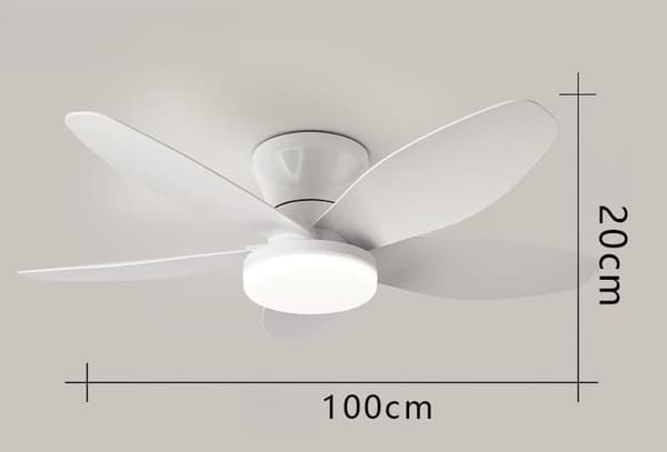 OBOSOE Tyst Takfläkt med Lampa, 65/88/100 cm Flush Montering, Takfläkt med Belysning och Fjärrkontroll