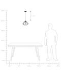 Miniatyrbild 7 av 7: Taklampa Svart Metall 1 Lampa Burform Geometrisk Öppen trådskärm