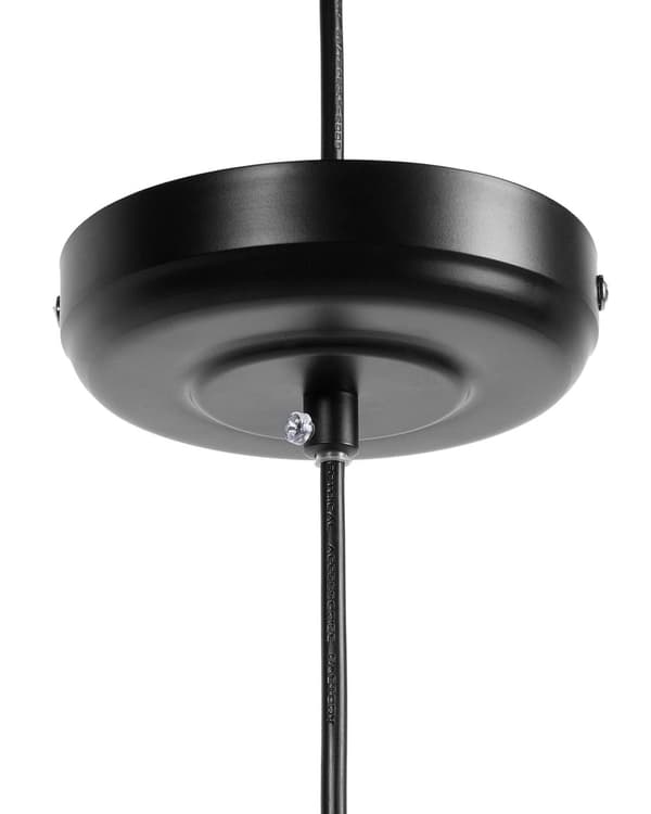 Taklampa Svart Metall Öppen Rund Trådskärm Metall Industriell Design