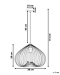 Miniatyrbild 3 av 7: Hängande Taklampa 1 Ljus Guld Metallskärm Bur Tråd Industriell