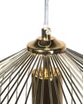 Miniatyrbild 5 av 7: Hängande Taklampa 1 Ljus Guld Metallskärm Bur Tråd Industriell