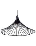 Miniatyrbild 4 av 8: Taklampa Svart Tråd Öppen Skärm Metall Industriell design