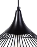 Miniatyrbild 7 av 8: Taklampa Svart Tråd Öppen Skärm Metall Industriell design