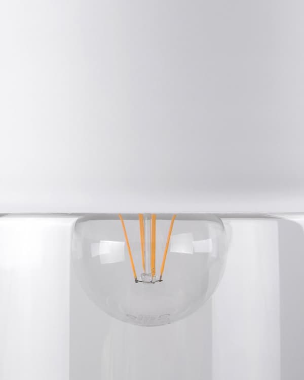 Hängande Taklampa Vit Transparent Glas Skärm Geometrisk Rund Modern Design
