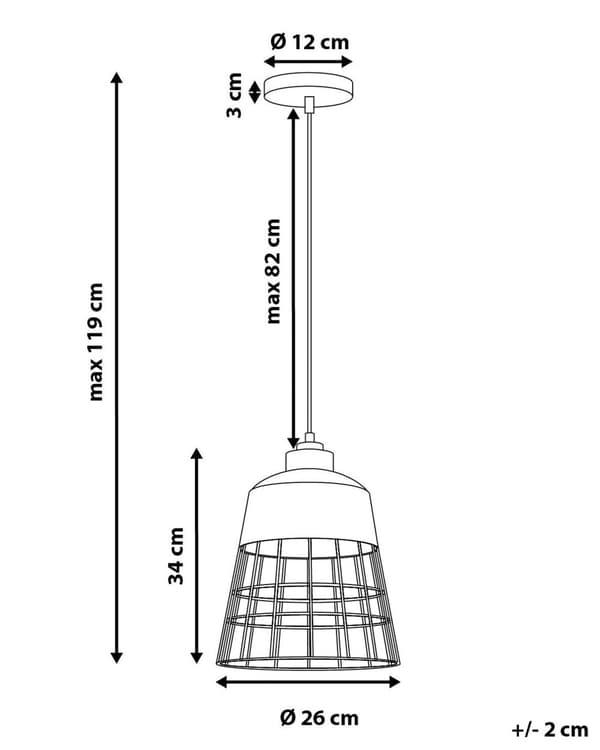 Hängande Taklampa Koppar Industriell