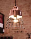Miniatyrbild 2 av 7: Hängande Taklampa Koppar Industriell
