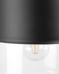 Miniatyrbild 5 av 8: Hängande Lampa Svart Transparent Glas Skärm Geometrisk Rund Modern Design
