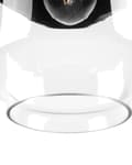 Miniatyrbild 6 av 8: Hängande Lampa Svart Transparent Glas Skärm Geometrisk Rund Modern Design