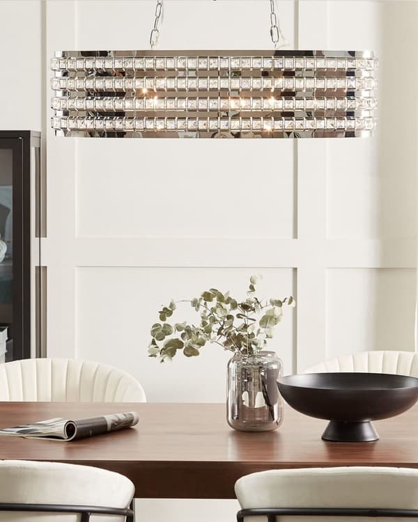 Ljuskrona Silver Kristall Prydnad Elegant Glamourös Klassisk design Hållbar Robust